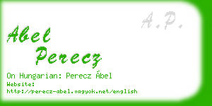 abel perecz business card